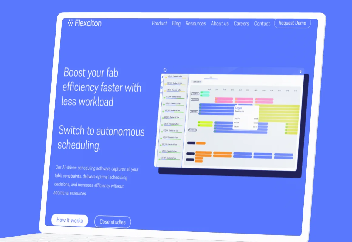 Flexciton AI scheduling for manufacturing