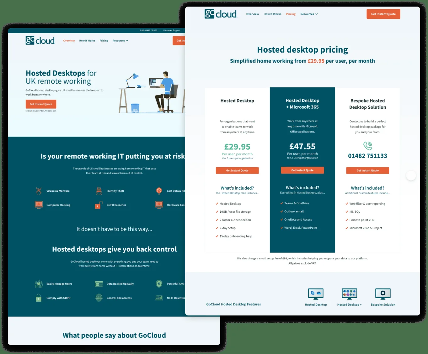 Hosted desktops with GoCloud